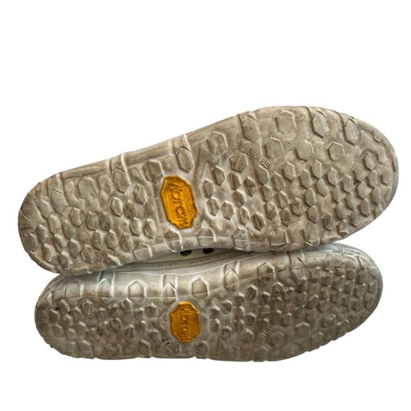 P448 low top sneakers white leather perforated logo EU 37 US 7 womens lace up - Picture 8 of 14